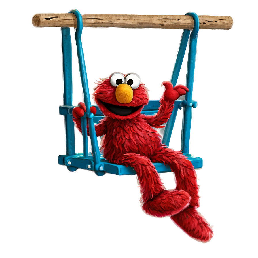 Elmo On A Swing Png Mok77