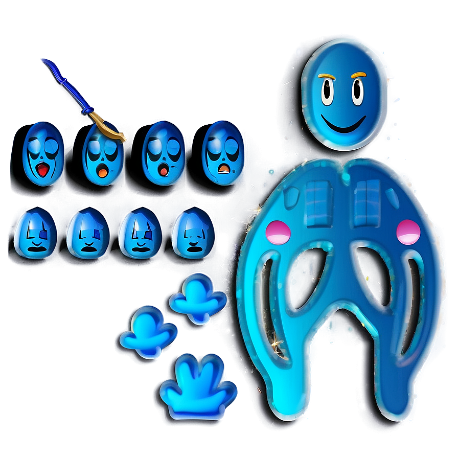 Eloquent Blue Emojis Png Series Toy12