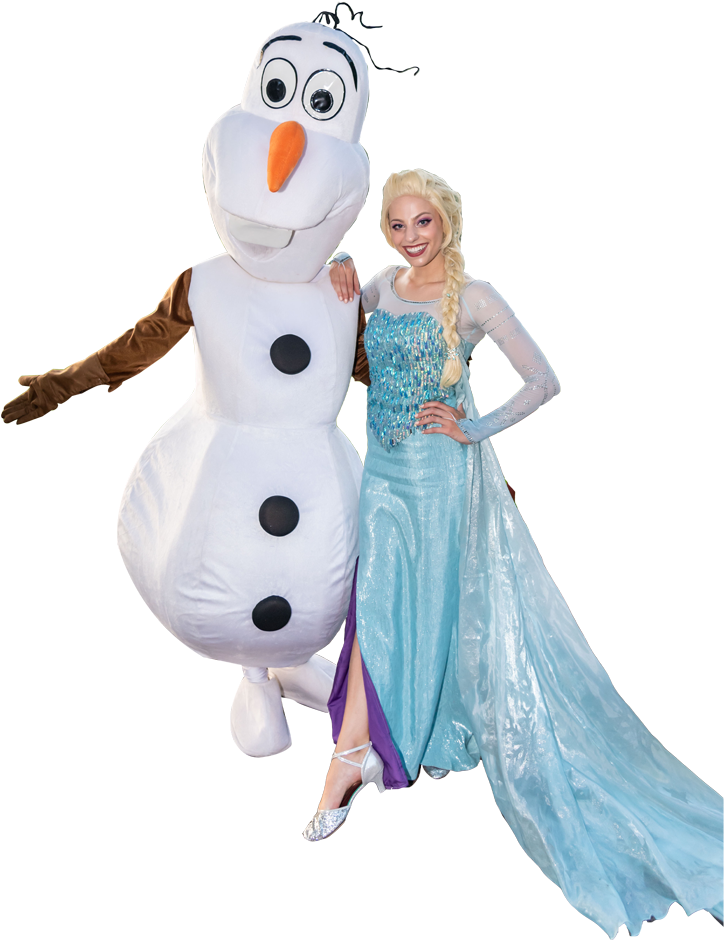 Elsaand Olaf Costumed Characters