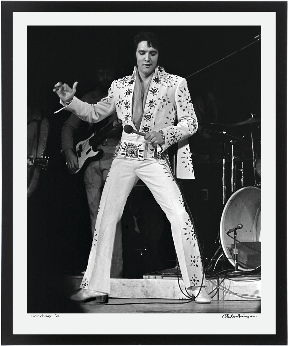 Elvis Presley Performingin White Jumpsuit1972