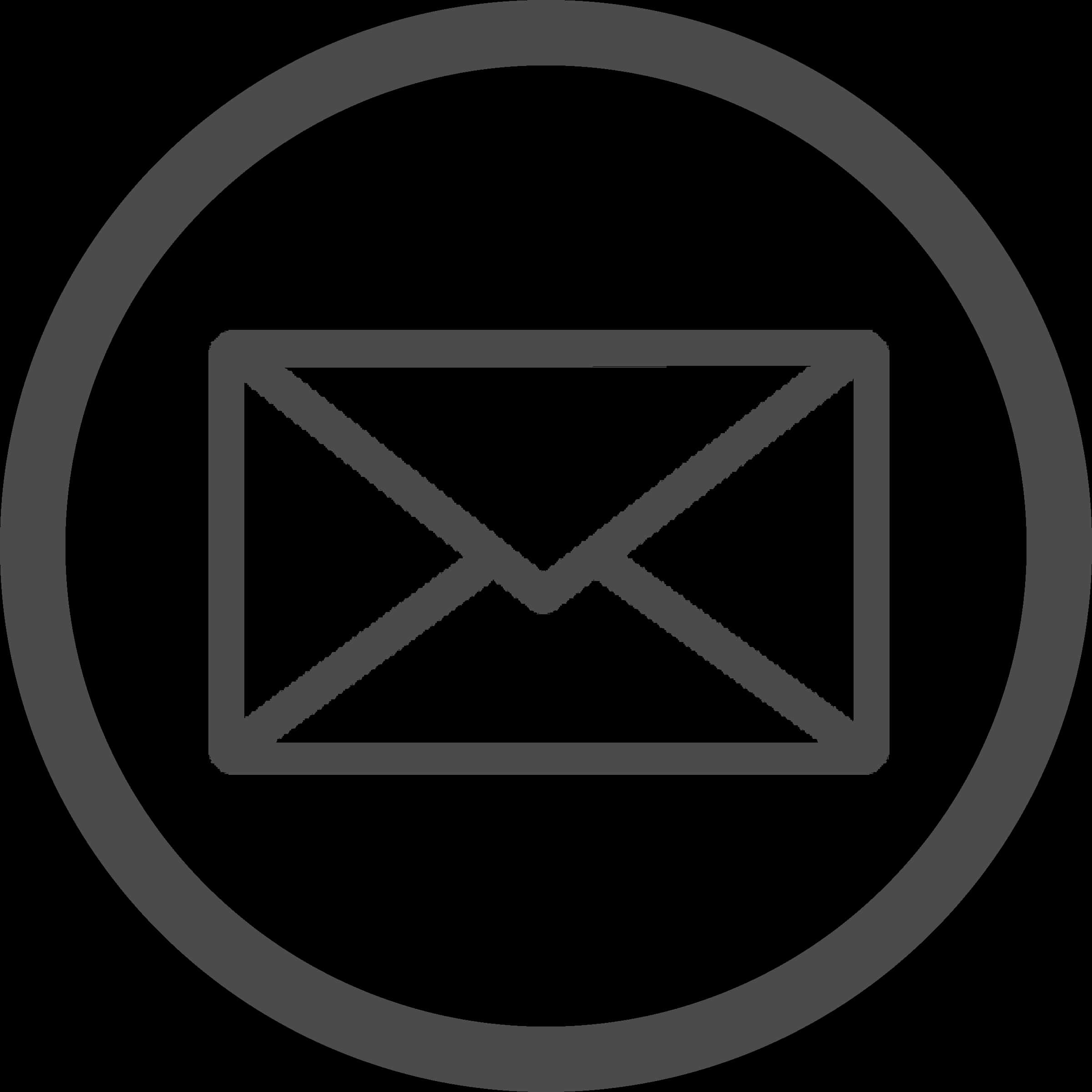 Email Icon Black Background