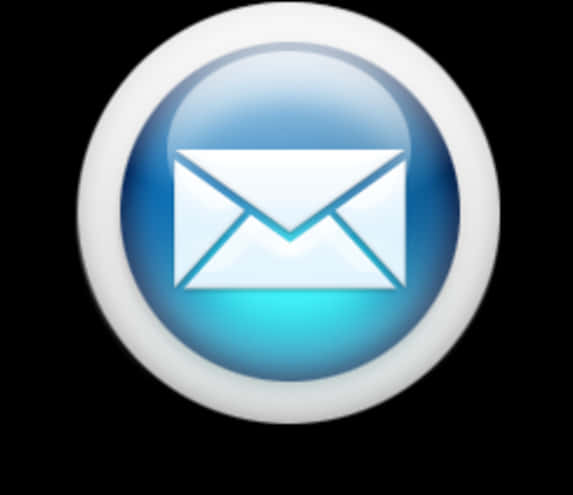 Email Icon Glowing Blue