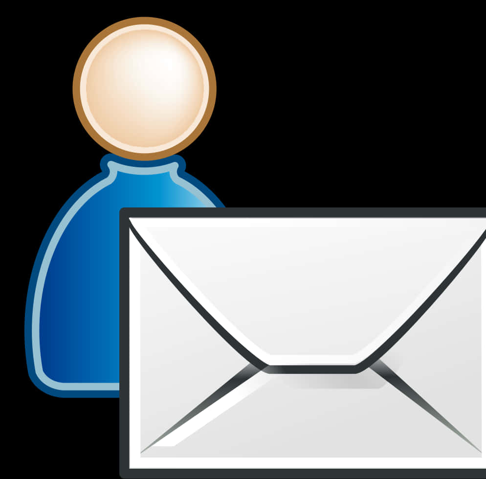 Email Iconwith Person Figure