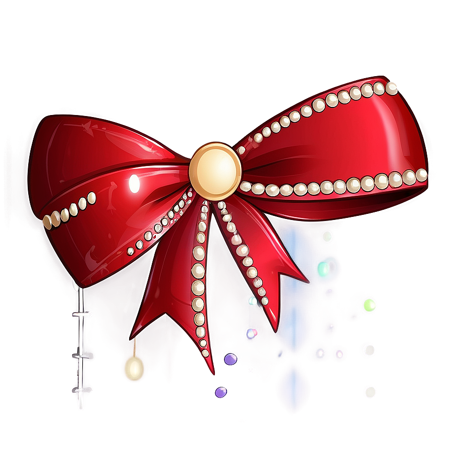 Embellished Red Bow Png 83