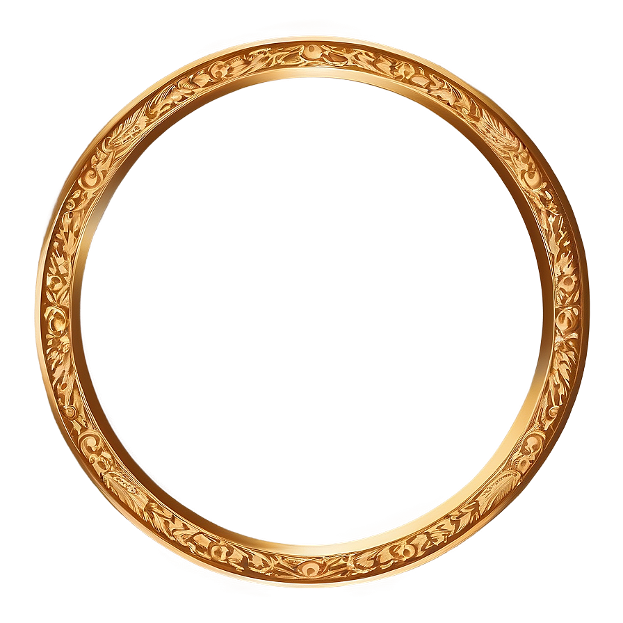 Embossed Gold Circle Frame Png 96