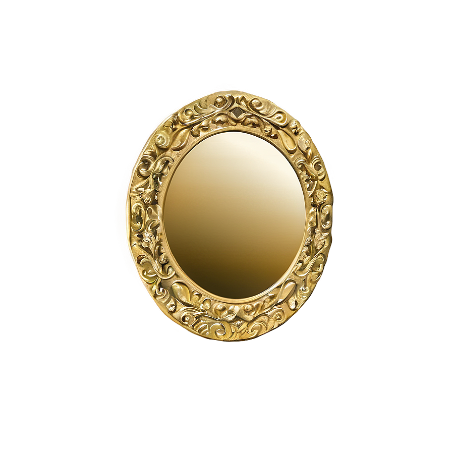 Embossed Gold Circle Frame Png Rqe