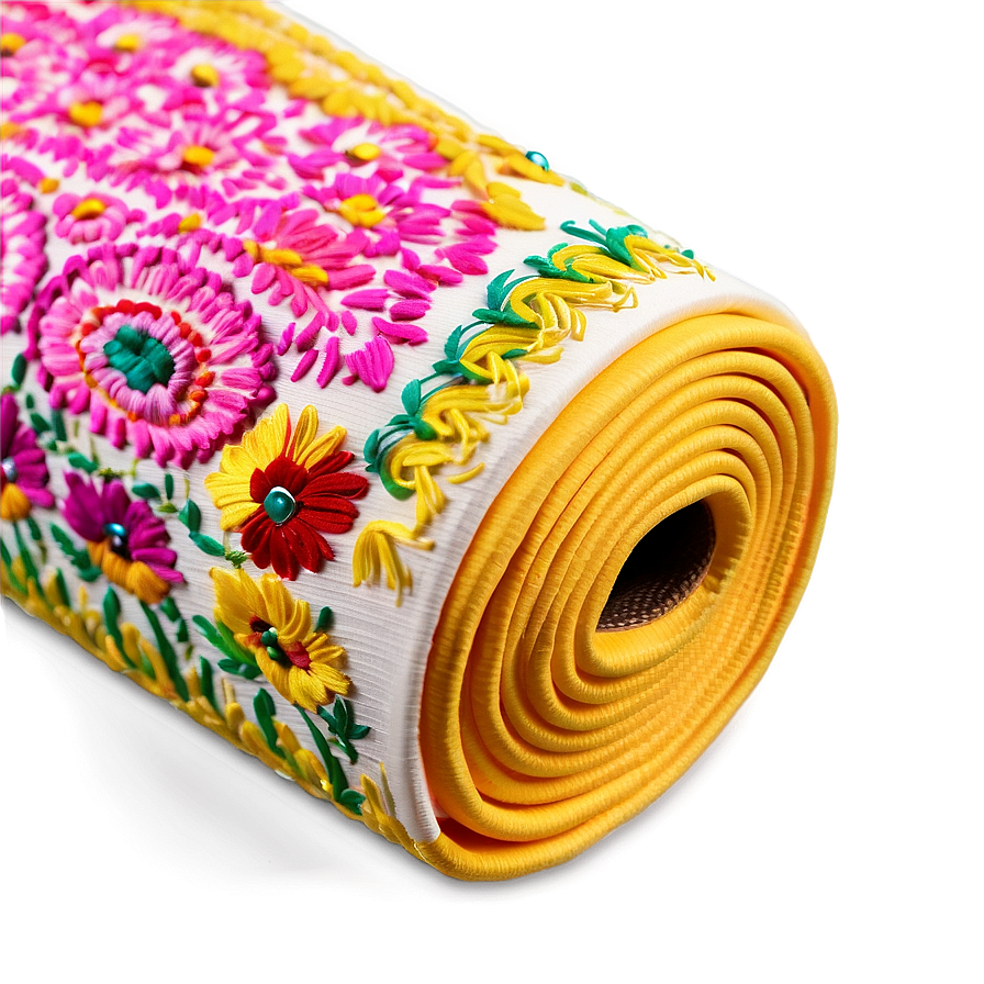 Embroidered Edge Yoga Mat Png Rpx