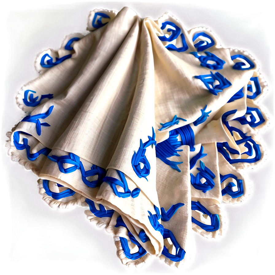 Embroidered Linen Napkin Png 37