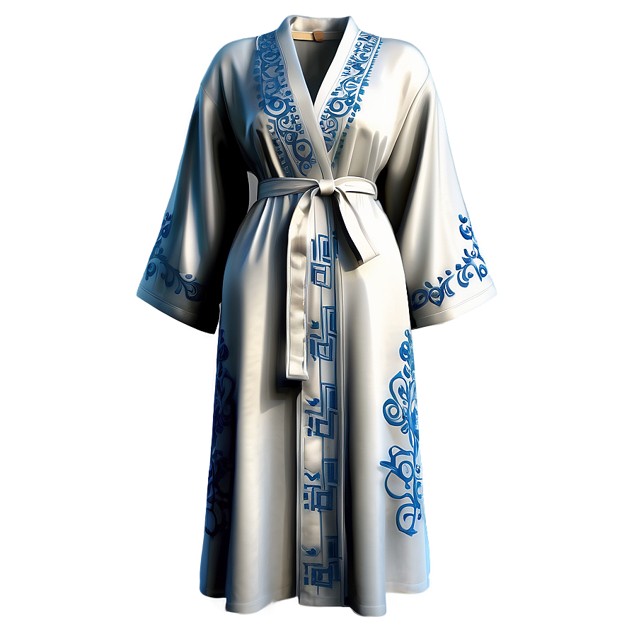 Embroidered Maxi Robe Png Qou