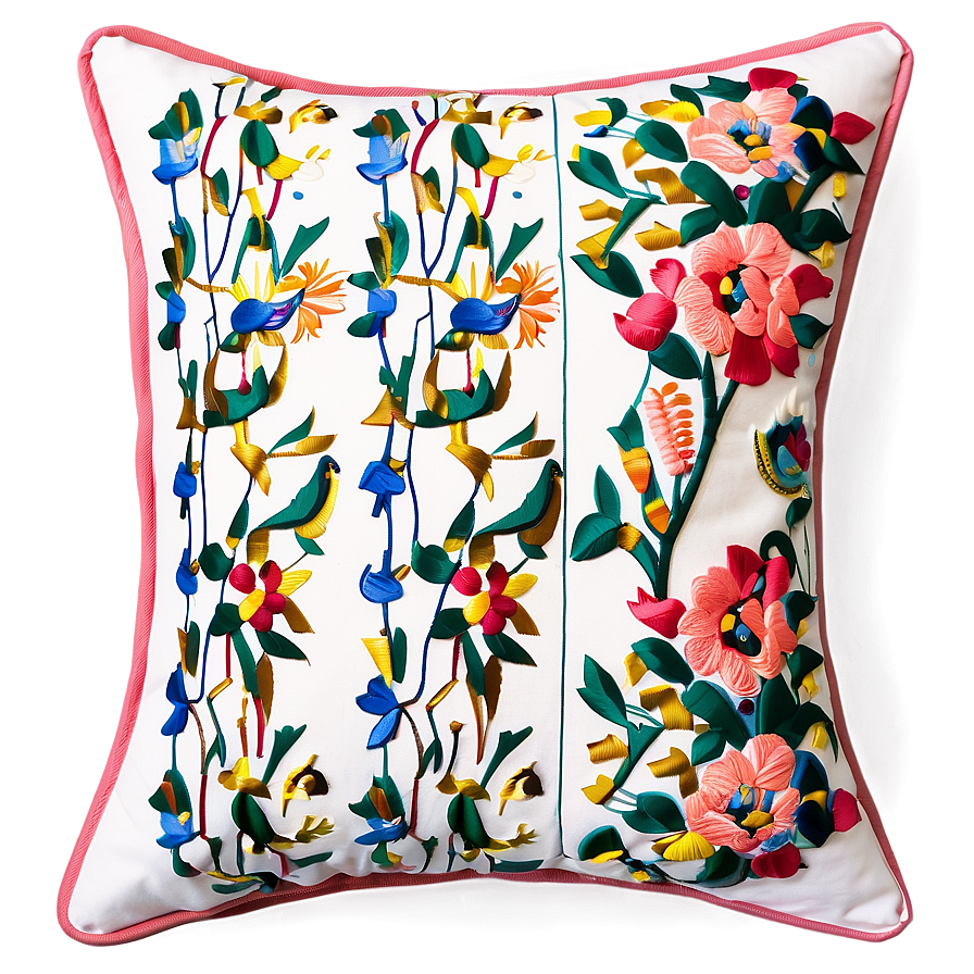 Embroidered Throw Pillow Png 06282024