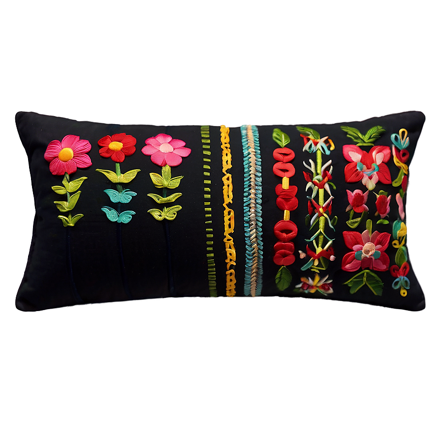 Embroidered Throw Pillow Png Pcv