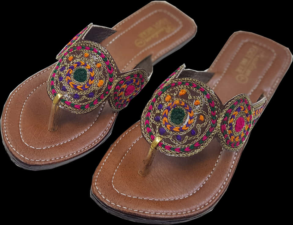 Embroidered Traditional Ladies Chappals