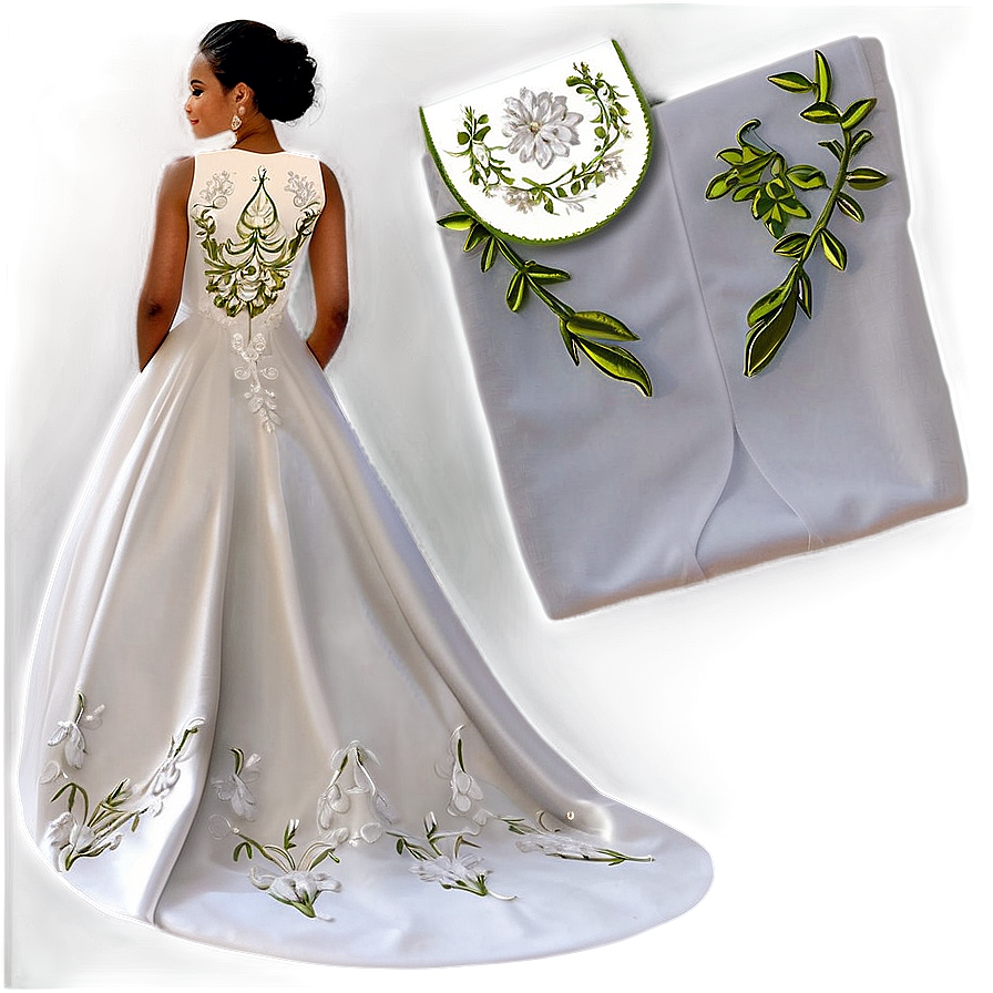 Embroidered Wedding Dresses Png Tmx