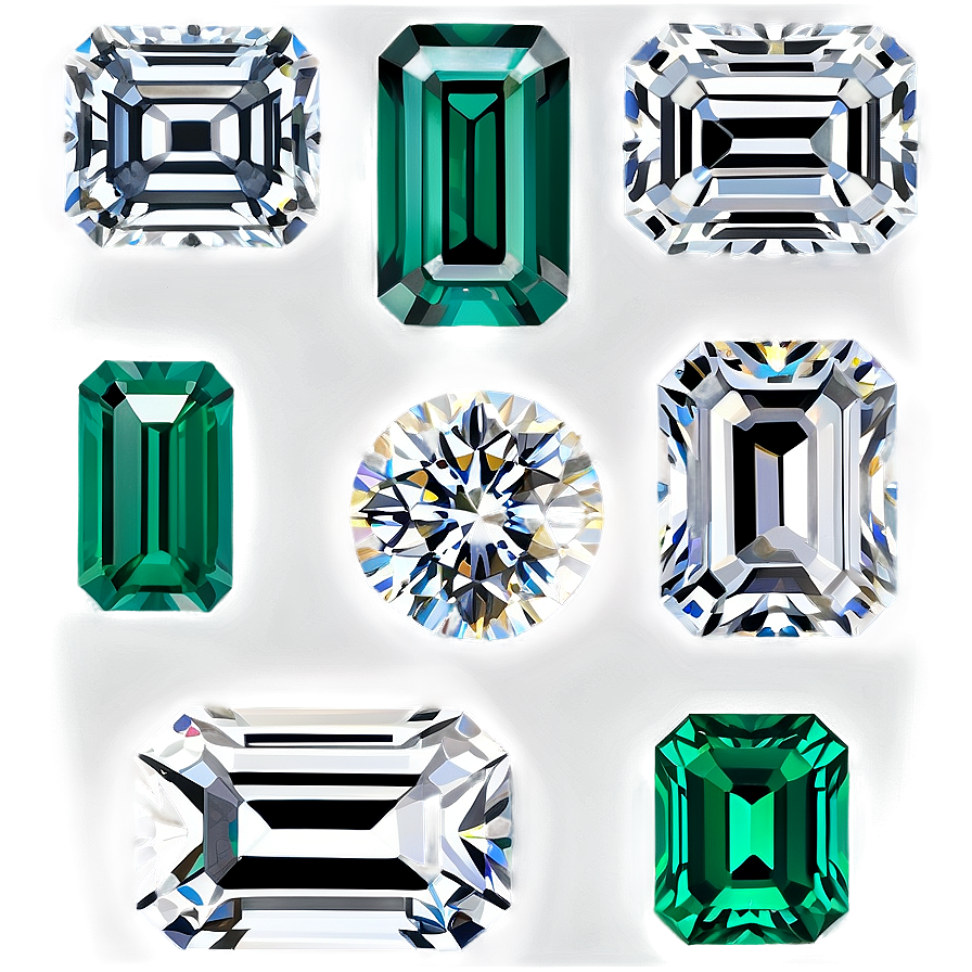 Emerald Cut Diamonds Png Qlk16