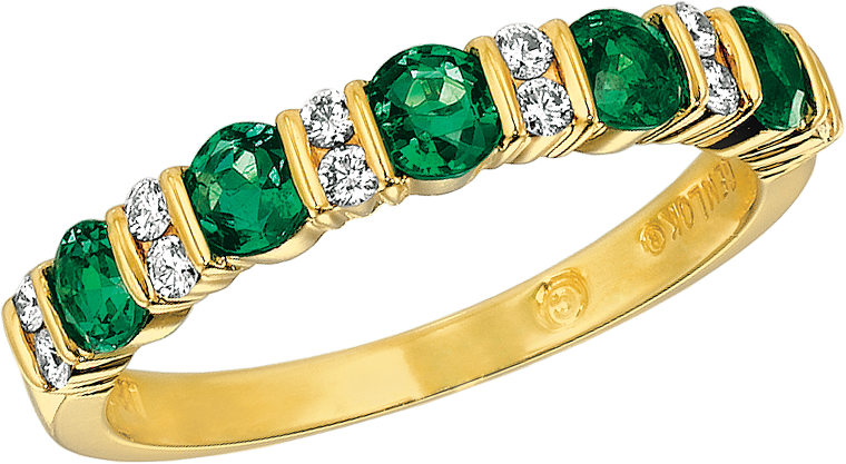 Emerald Diamond Gold Ring