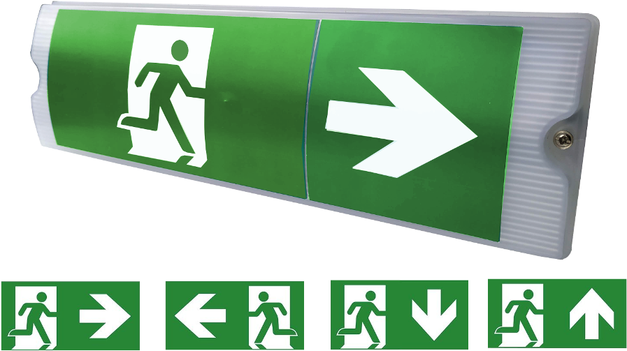 Emergency Exit Signwith Arrow