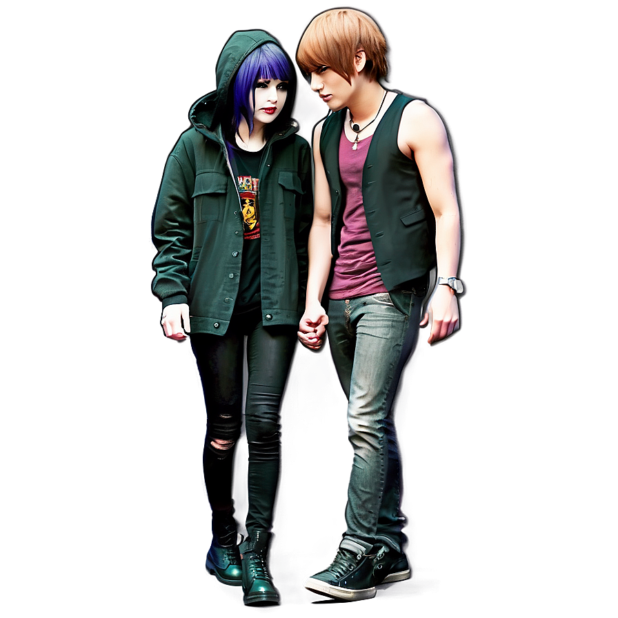 Emo Couple Art Png Eci