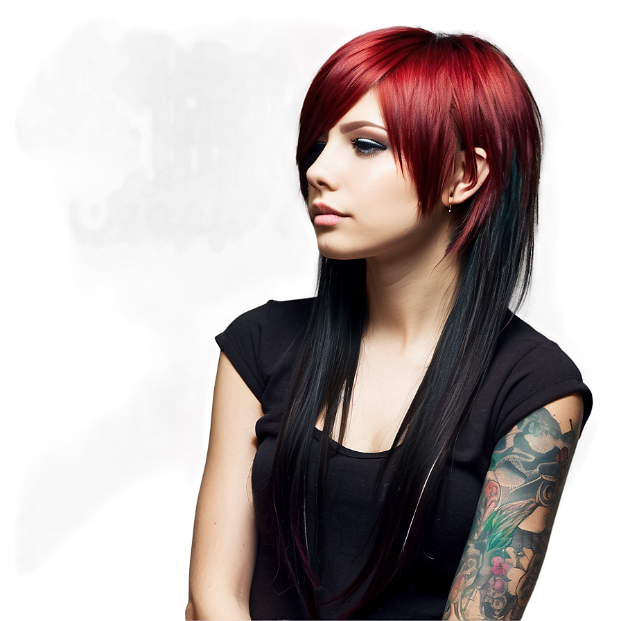 Emo Hair Undercut Style Png Stj82