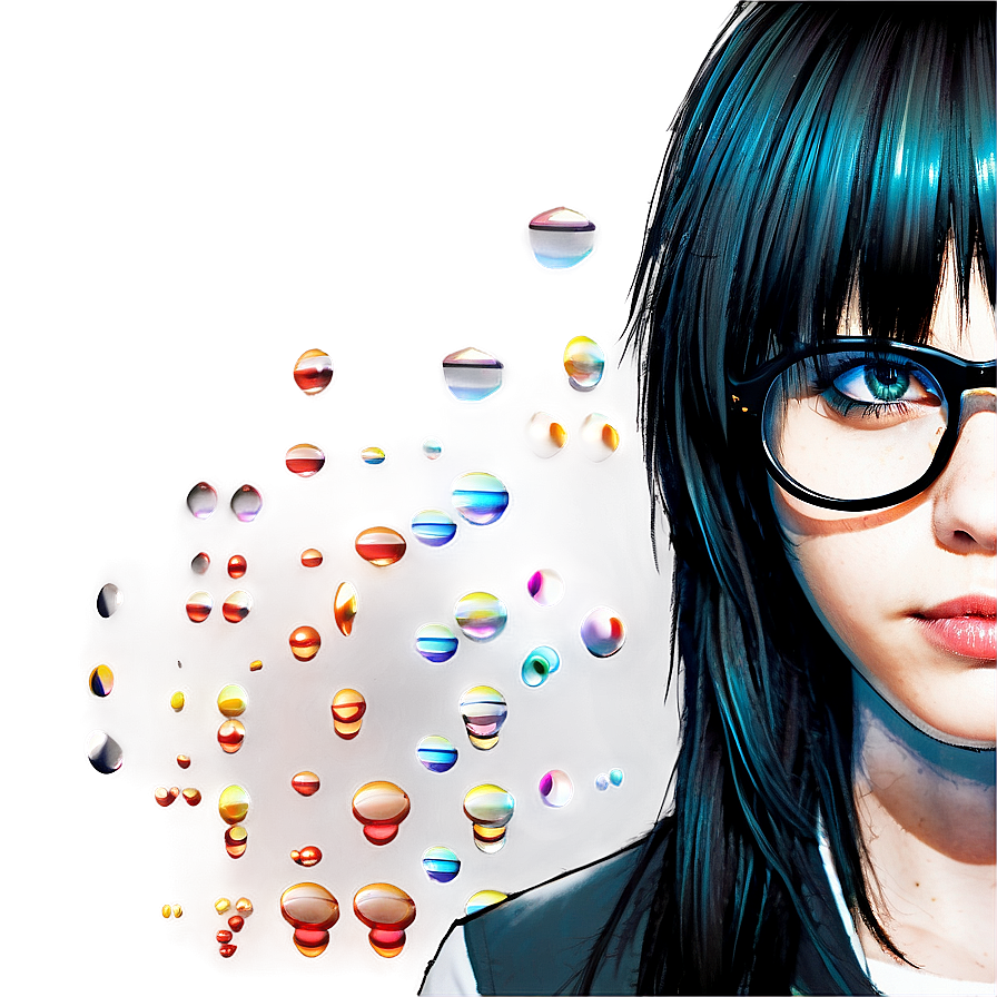 Emo Hair With Glasses Png Uxr