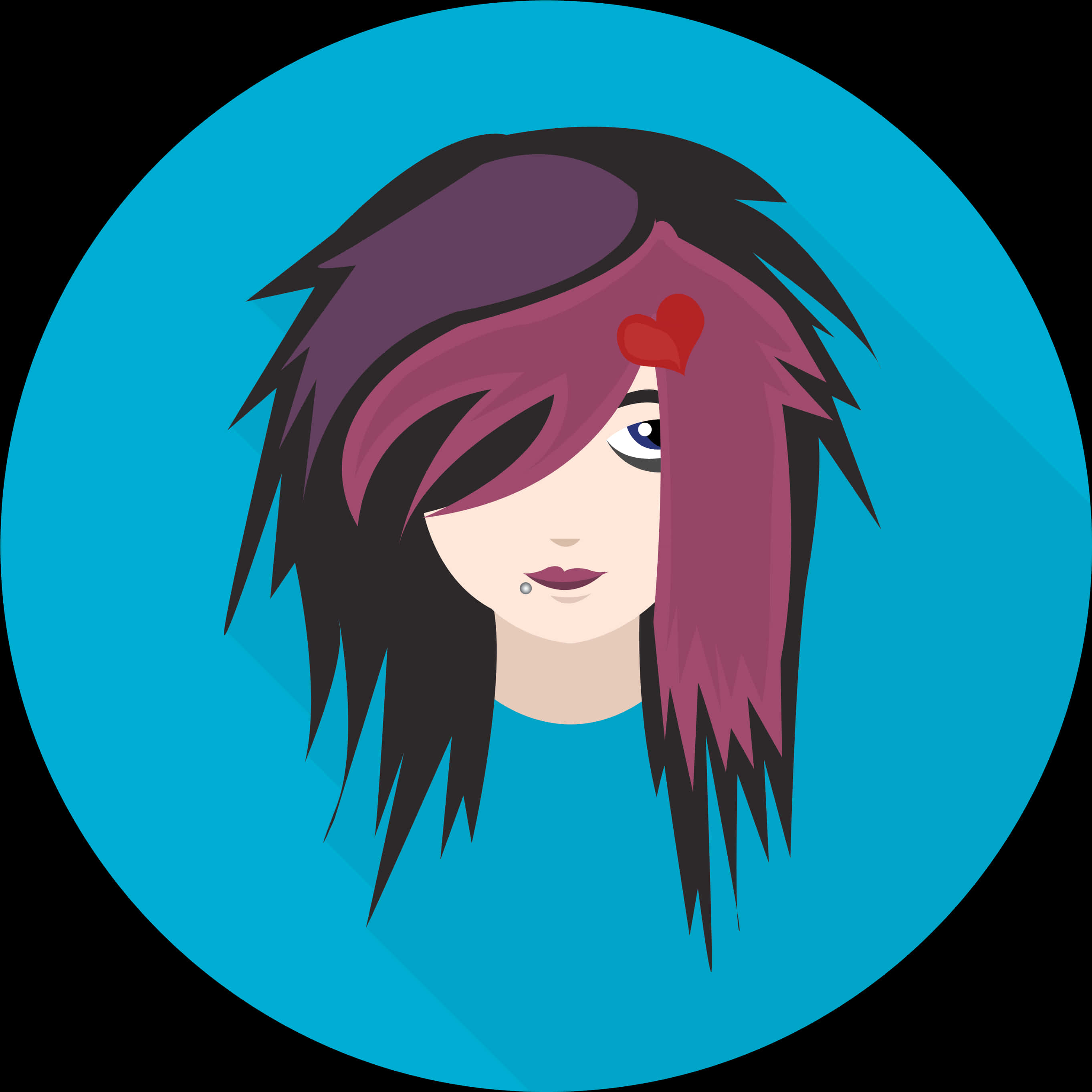 Emo Hairstyle Cartoon Character