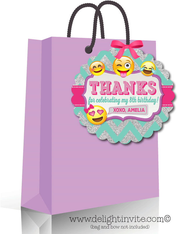 Emoji Thank You Gift Bag Design
