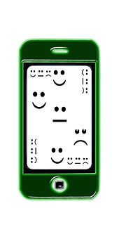 Emoticon Display Green Phone