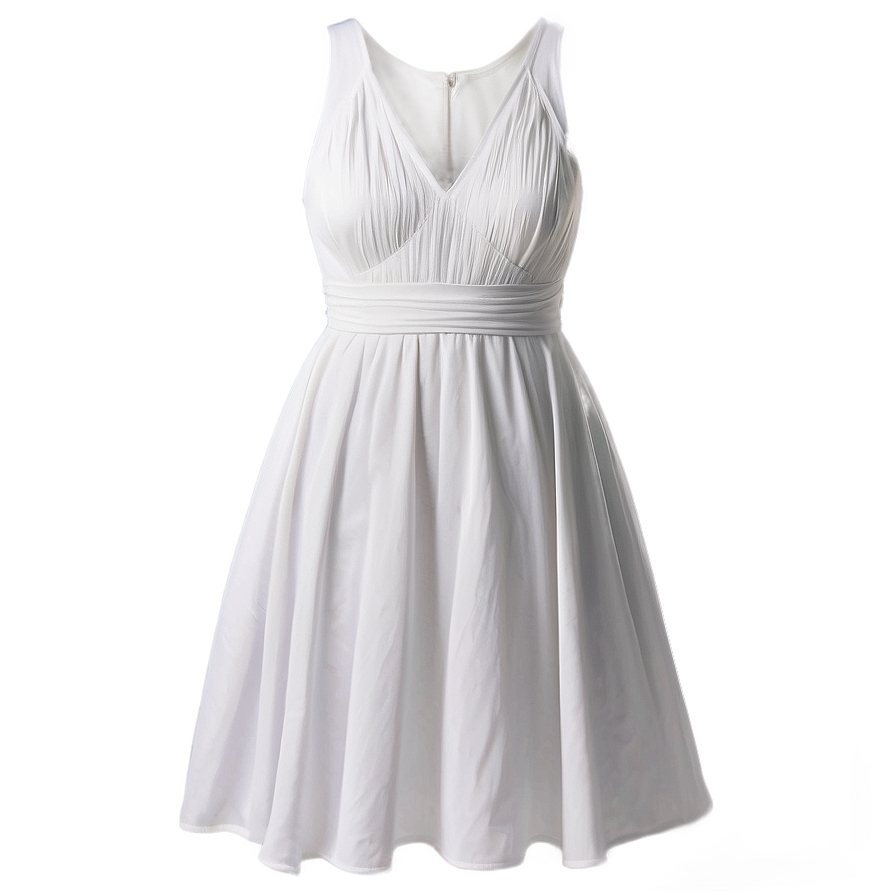 Empire Waist White Dress Png 06212024