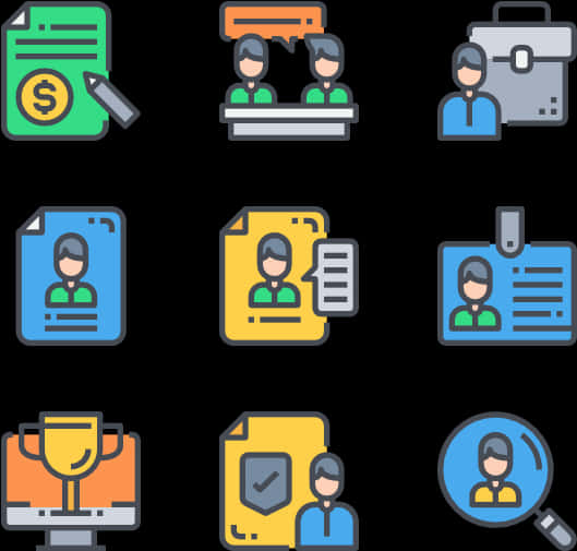 Employee Management Icons Set