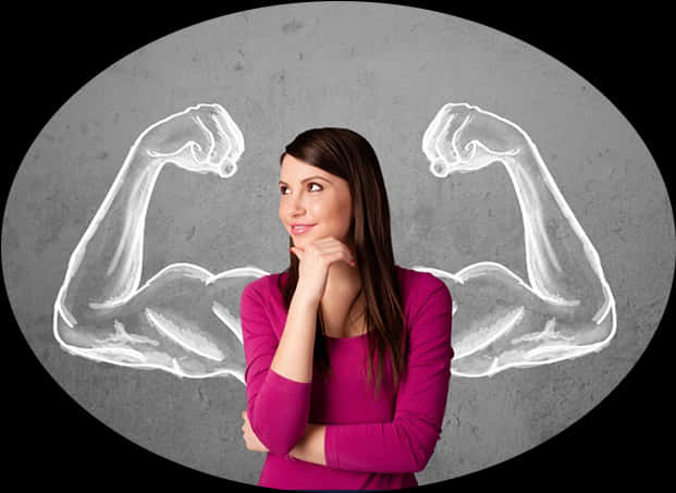 Empowered Woman Thinking About Strength