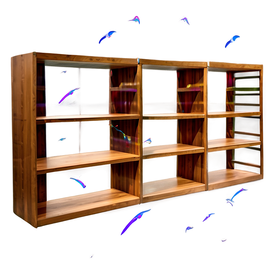 Empty Bookshelf For Decoration Png 06272024