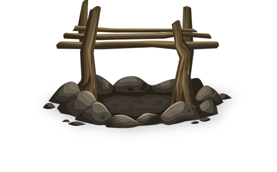 Empty Campfire Pit Illustration