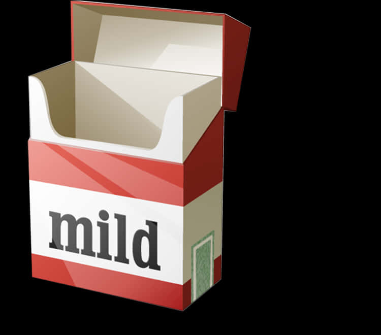 Empty Cigarette Pack Mild Brand