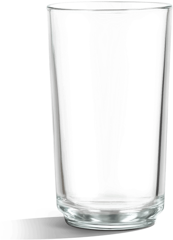 Empty Clear Glass Tumbler