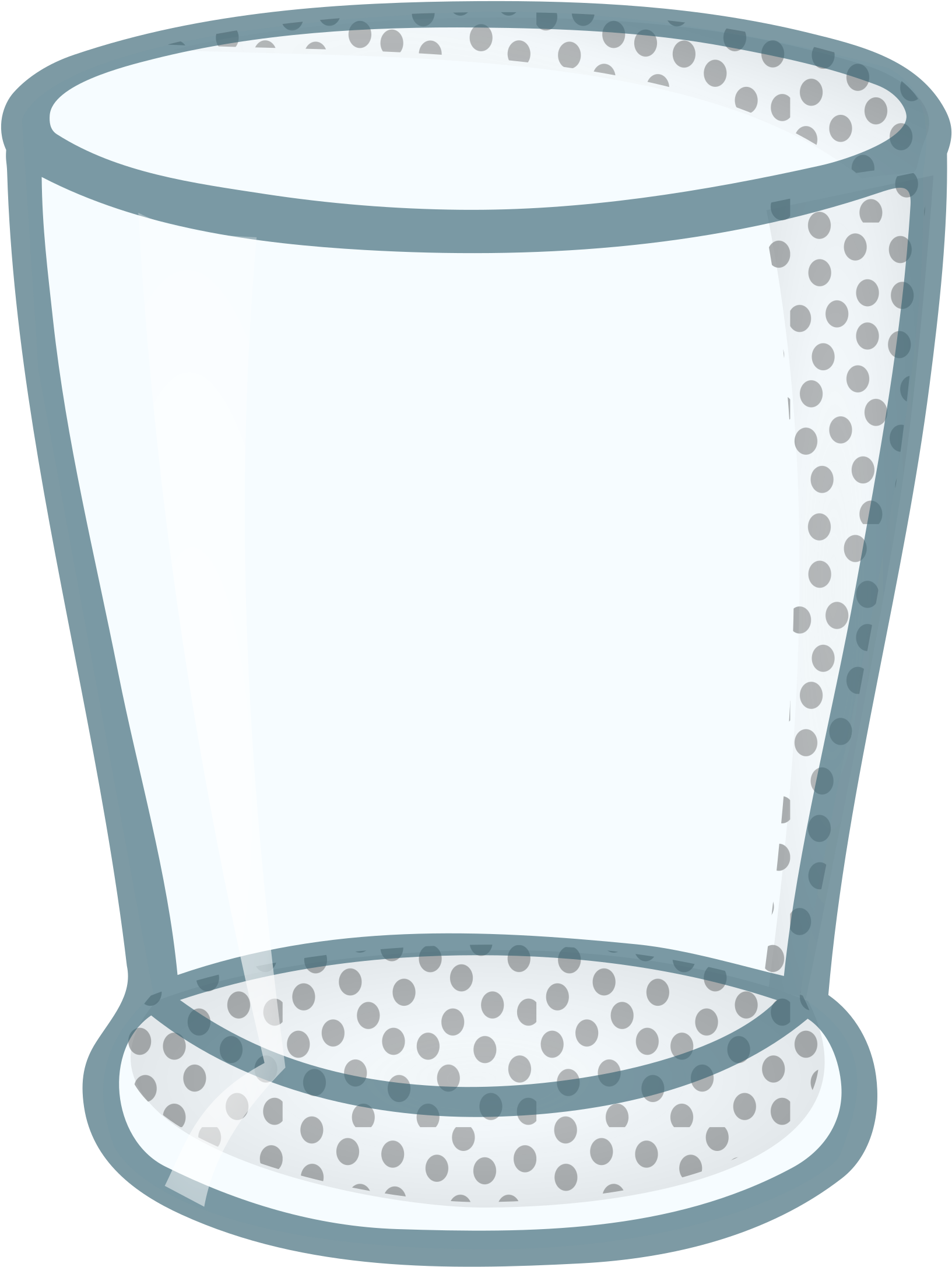 Empty Glass Cartoon Illustration