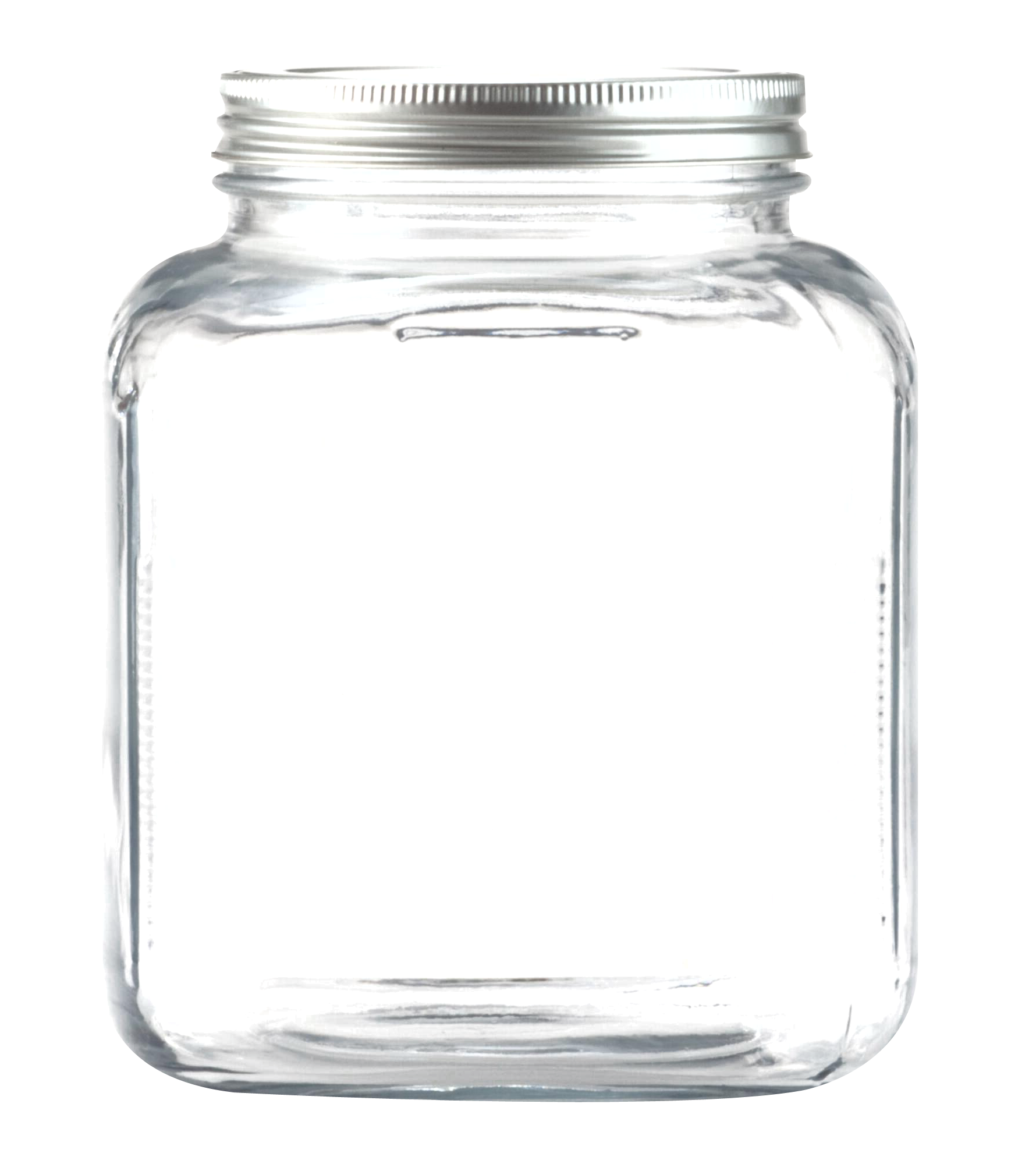 Empty Glass Jar Clear Background