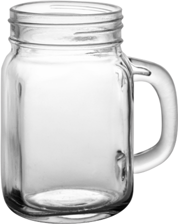 Empty Mason Jar With Handle