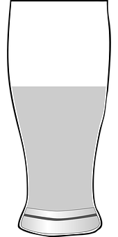 Empty Pint Glass Vector