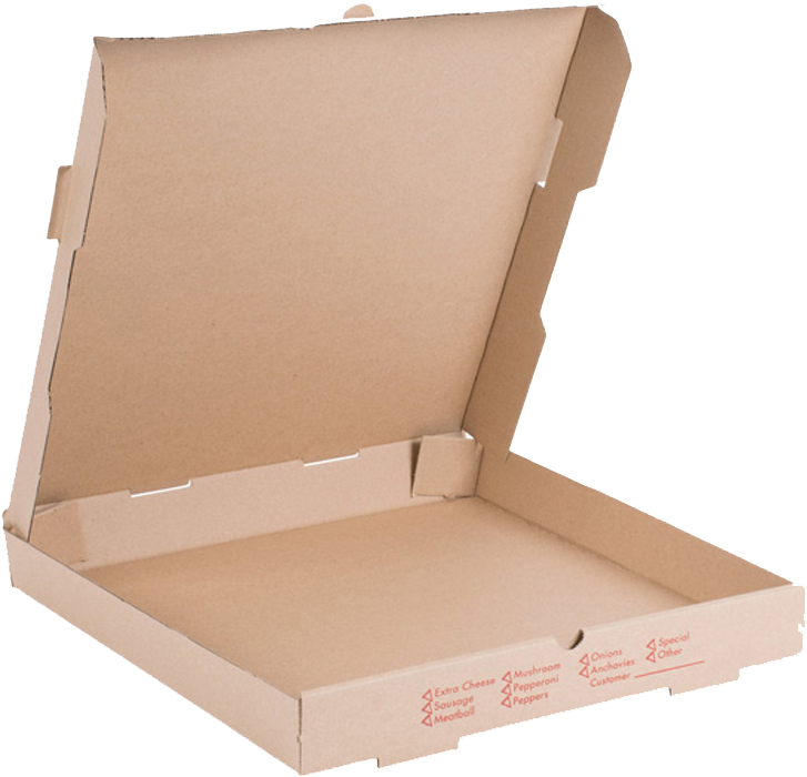 Empty Pizza Boxwith Toppings Checklist