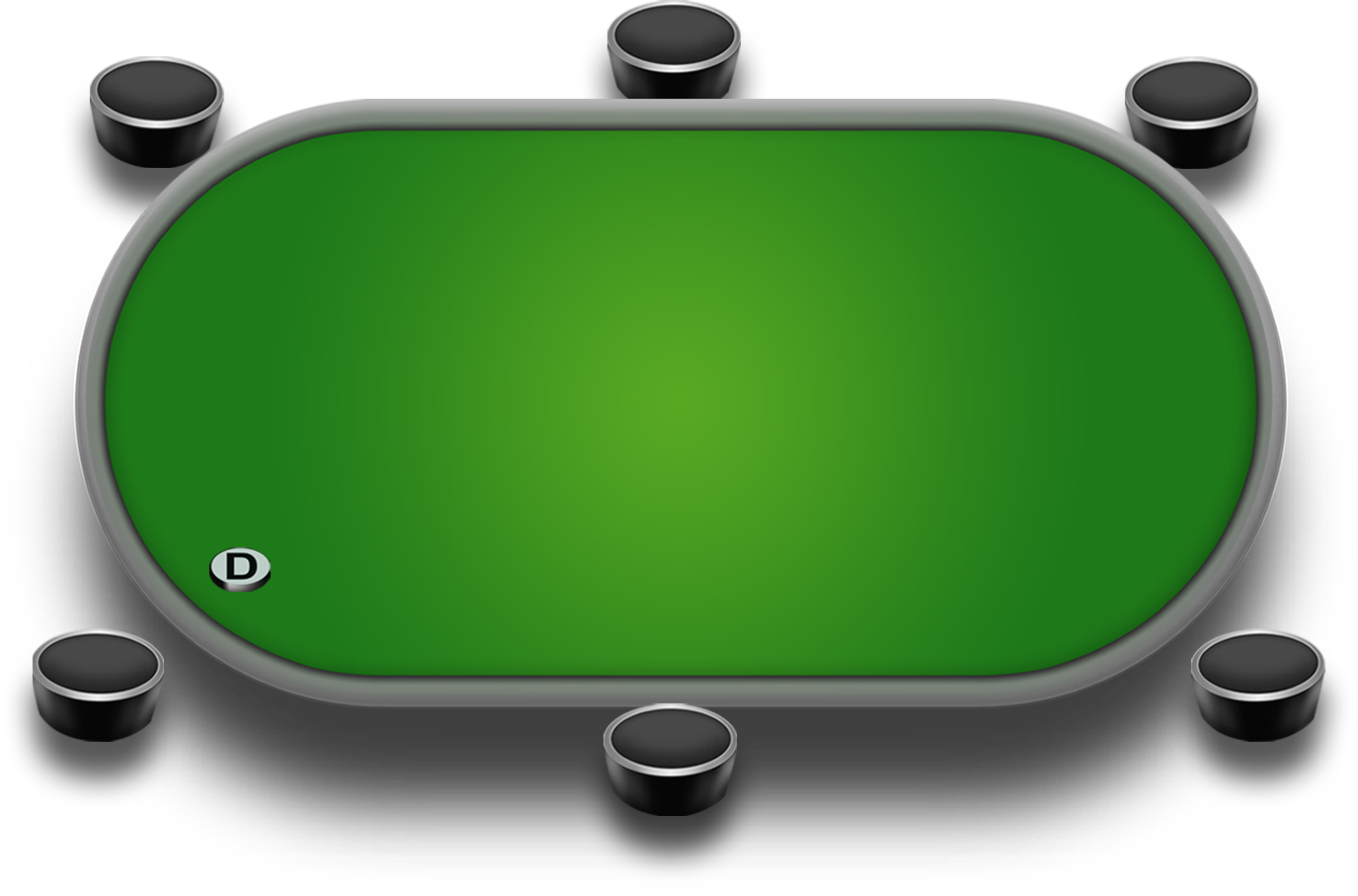 Empty Poker Table Top View