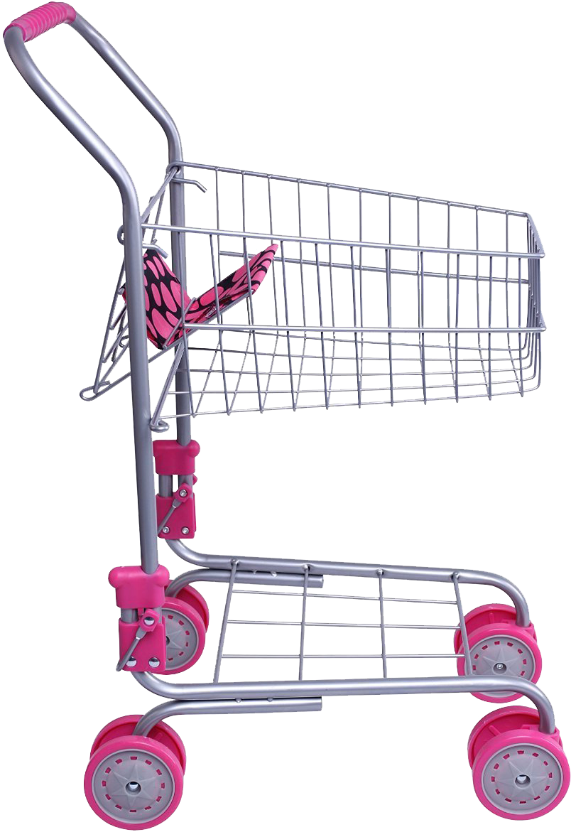 Empty Shopping Cartwith Pink Accents