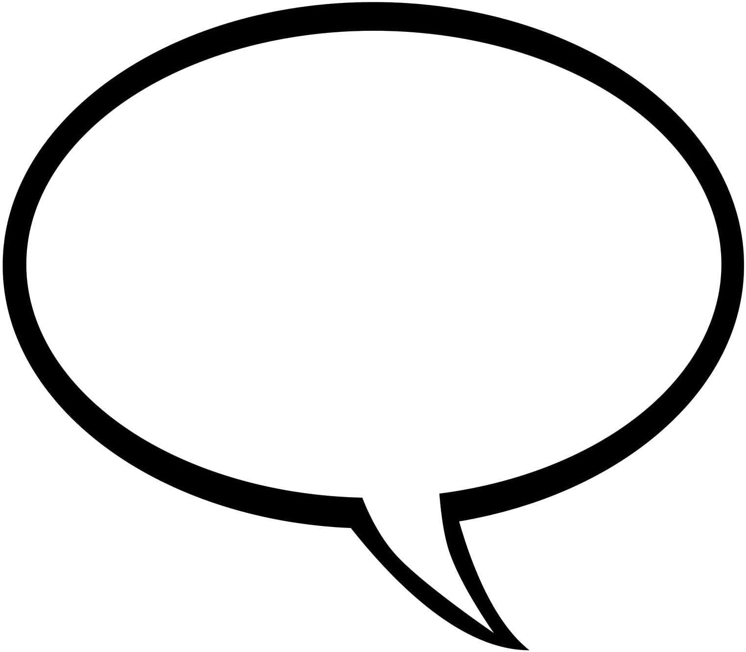 Empty Speech Bubble Outline