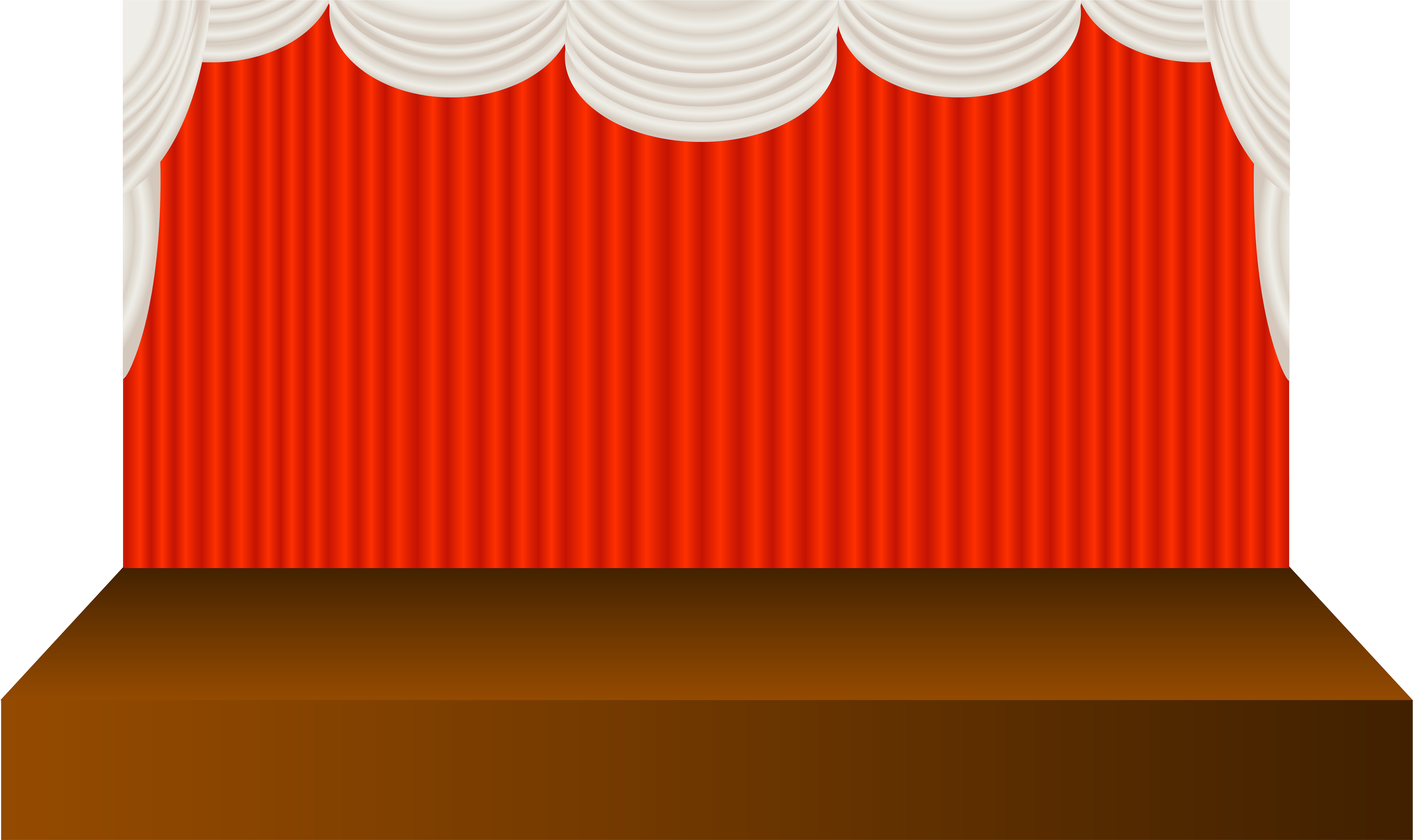 Empty Theater Stage Curtains Illustration