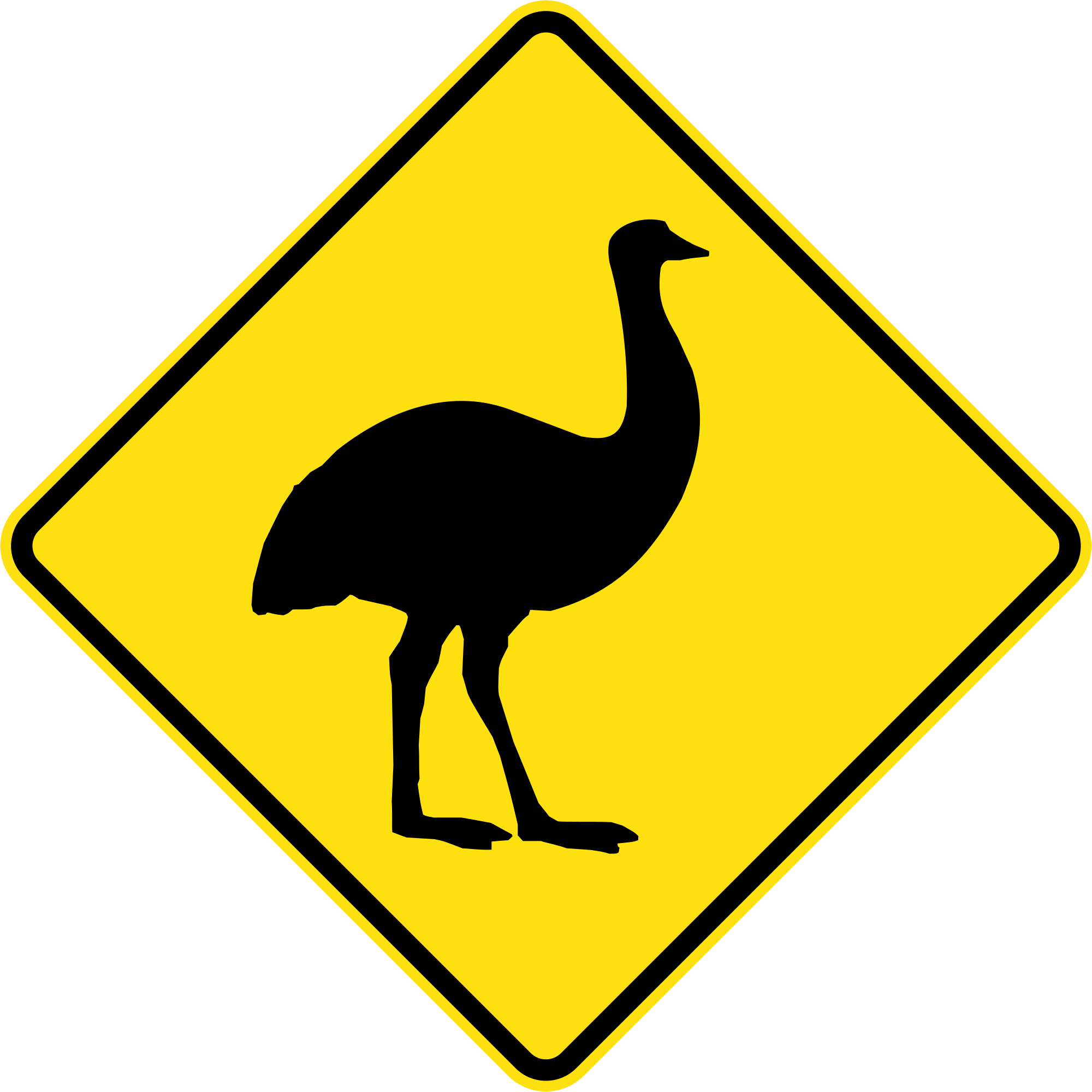 Emu Warning Sign