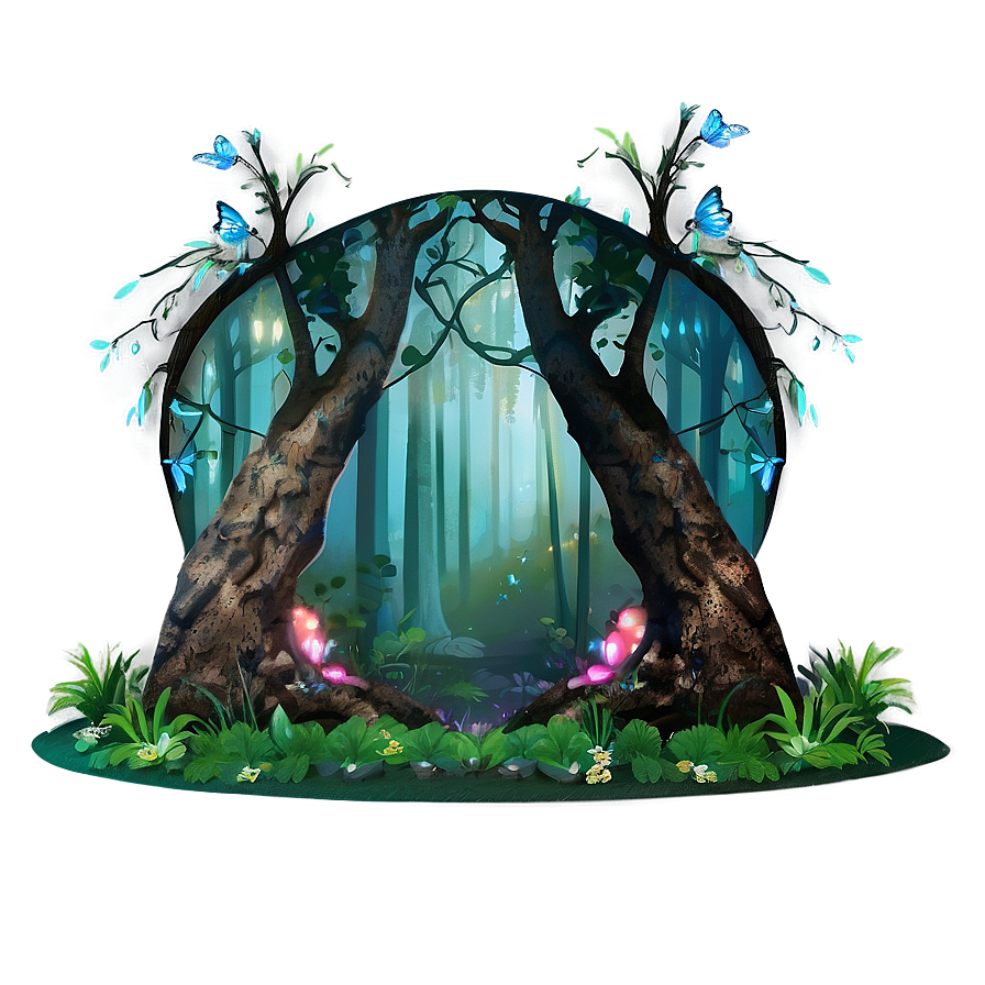 Enchanted Forest Scene Png Xgx44