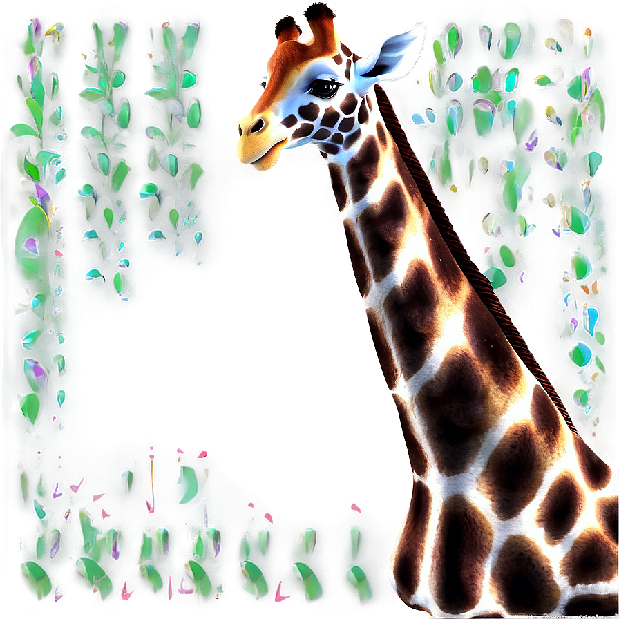 Enchanted Giraffe Scene Png Aiy65