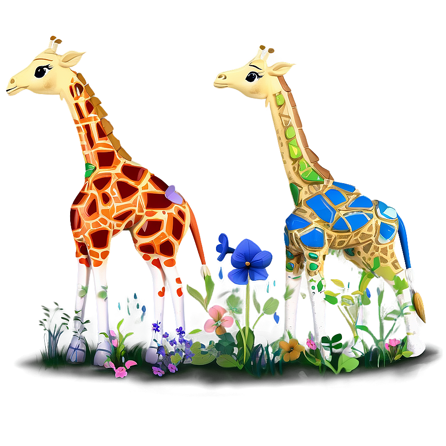 Enchanted Giraffe Scene Png Xfx