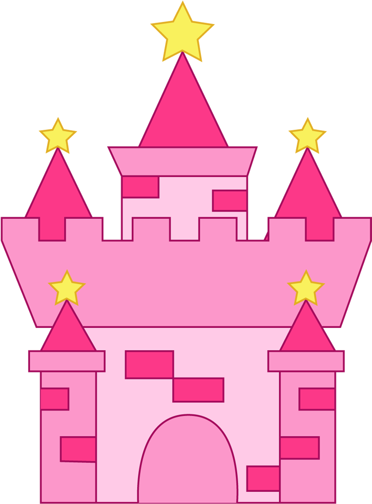 Enchanted Pink Castle Silhouette