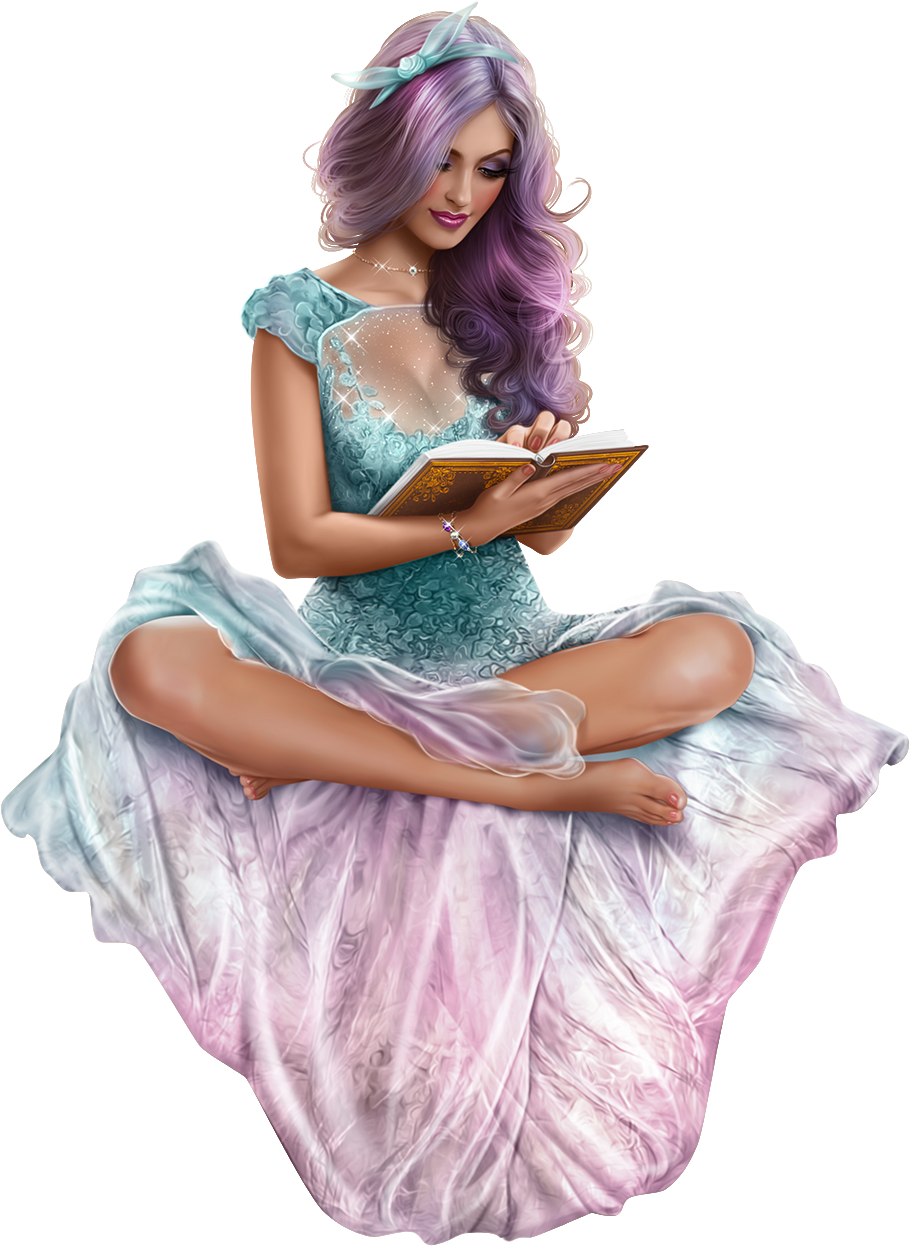 Enchanted_ Reading_ Fantasy_ Pinup