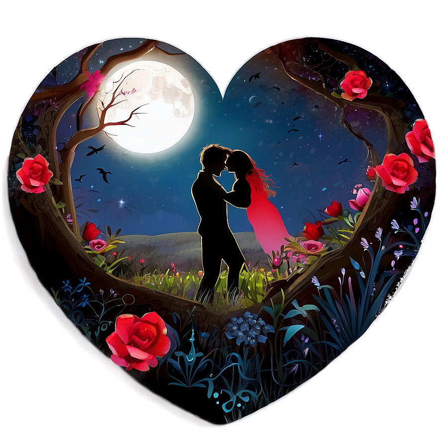 Enchanted Valentine's Day Moonlight Png Psy