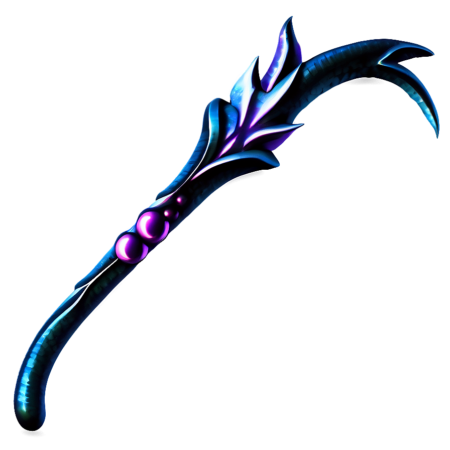 Enchanting Dark Magic Wand Png Gri